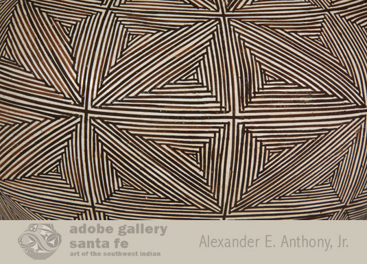 The vessel is extraordinarily thin-walled and the design was executed with precision.  The black lines are straight and parallel and equidistant.