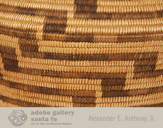 Close up view of the weaving of this basket.