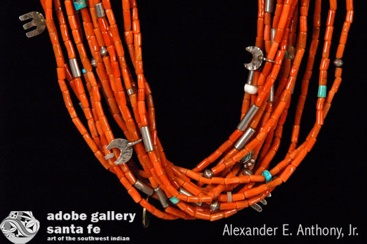Close up view of this wonderful Coral Necklace.