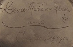 Artists’ Signatures - Grace Medicine Flower - Camilio Tafoya – Father and Daughter team - Santa Clara Pueblo 