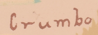 Woodrow Wilson Crumbo (1912-1989) signature