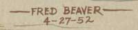 Fred Beaver (1911-1980) signature