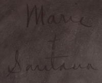 Pottery made during this 1943 to 1956 period was signed “Marie & Santana.”  