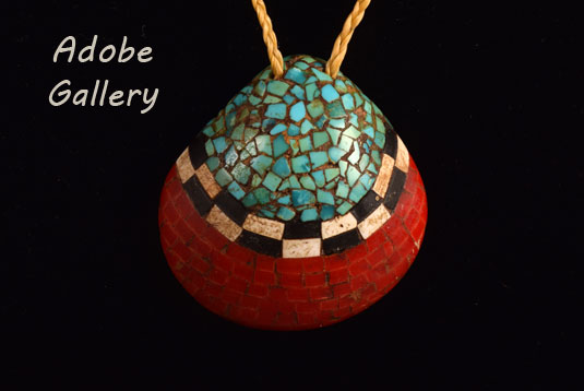 Native American Jewelry Shell Necklace C4439H - Adobe Gallery