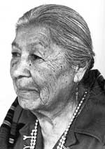 Photo of Christina Naranjo ca. 1973 courtesy of Rick Dillingham. (Fourteen Families In Pueblo Pottery).