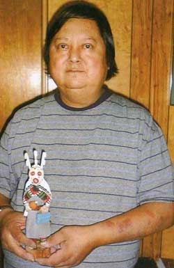 Lowell Talashoma, Sr. (1950-2003) Hopi Pueblo.  Photo Reference - Hopi Katsina: 1,600 Artist Biographies by Gregory and Angie Schaaf.