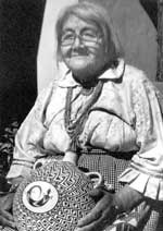 Picture of Lucy M Lewis of Acoma Pueblo - Artist Photo Reference: Fourteen Families In Pueblo Pottery by Rick Dillingham.