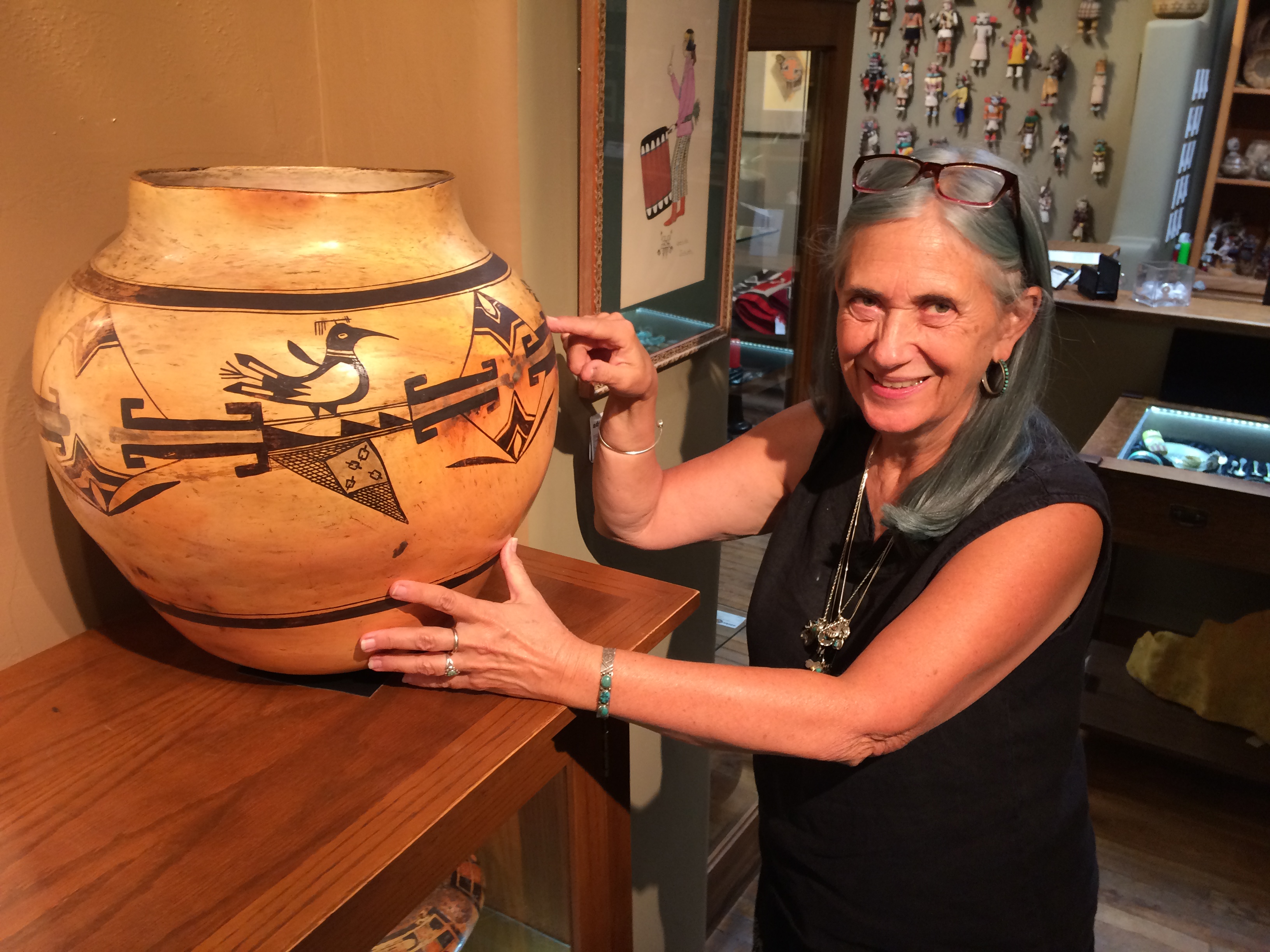 Mary Mackie with Large Hopi Jar