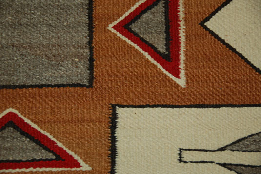 Close up view of this Navajo Textile.