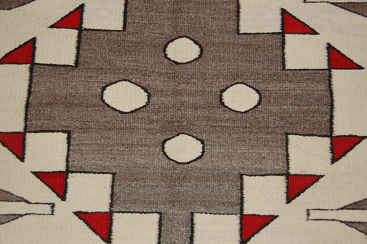 Close up view of this Navajo Textile.