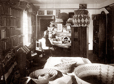 George Wharton James in his workshop - Source: wikipedia