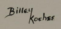 Signature of artist Billey Kochee