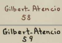 Signatures of the artist - Gilbert Atencio (1930-1995) Wah Peen